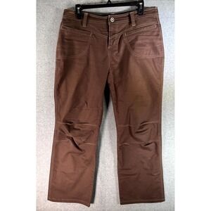 Kuhl Hiking Pants Women's 12 Dark Brown Patina Dye Stretch Straight Leg Camping